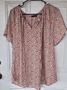 DOKOTOO Floral Blouse in Pink & Red